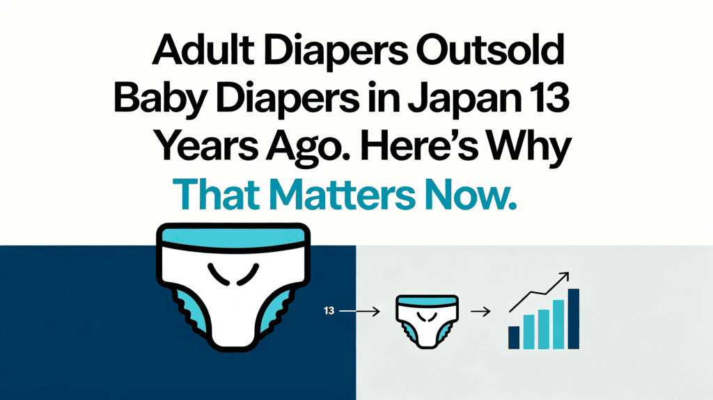 Los pañales para adultos superaron a los de bebé en Japón hace 13 años. He aquí por qué eso importa ahora.